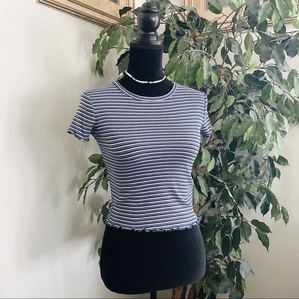 Striped Forever 21 Short Sleeve Top